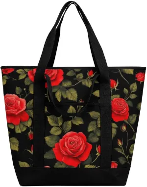 Women's Spacious Thermal Shoulder Bag Stylish Insulated Shopping Tote