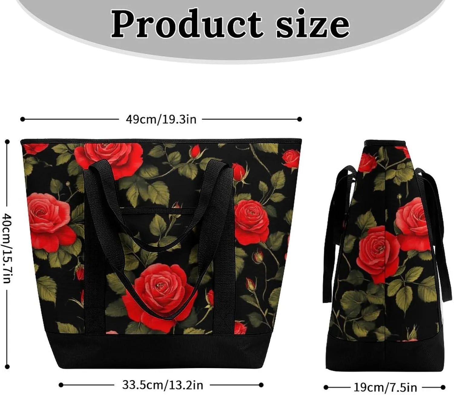 Women's Spacious Thermal Shoulder Bag Stylish Insulated Shopping Tote