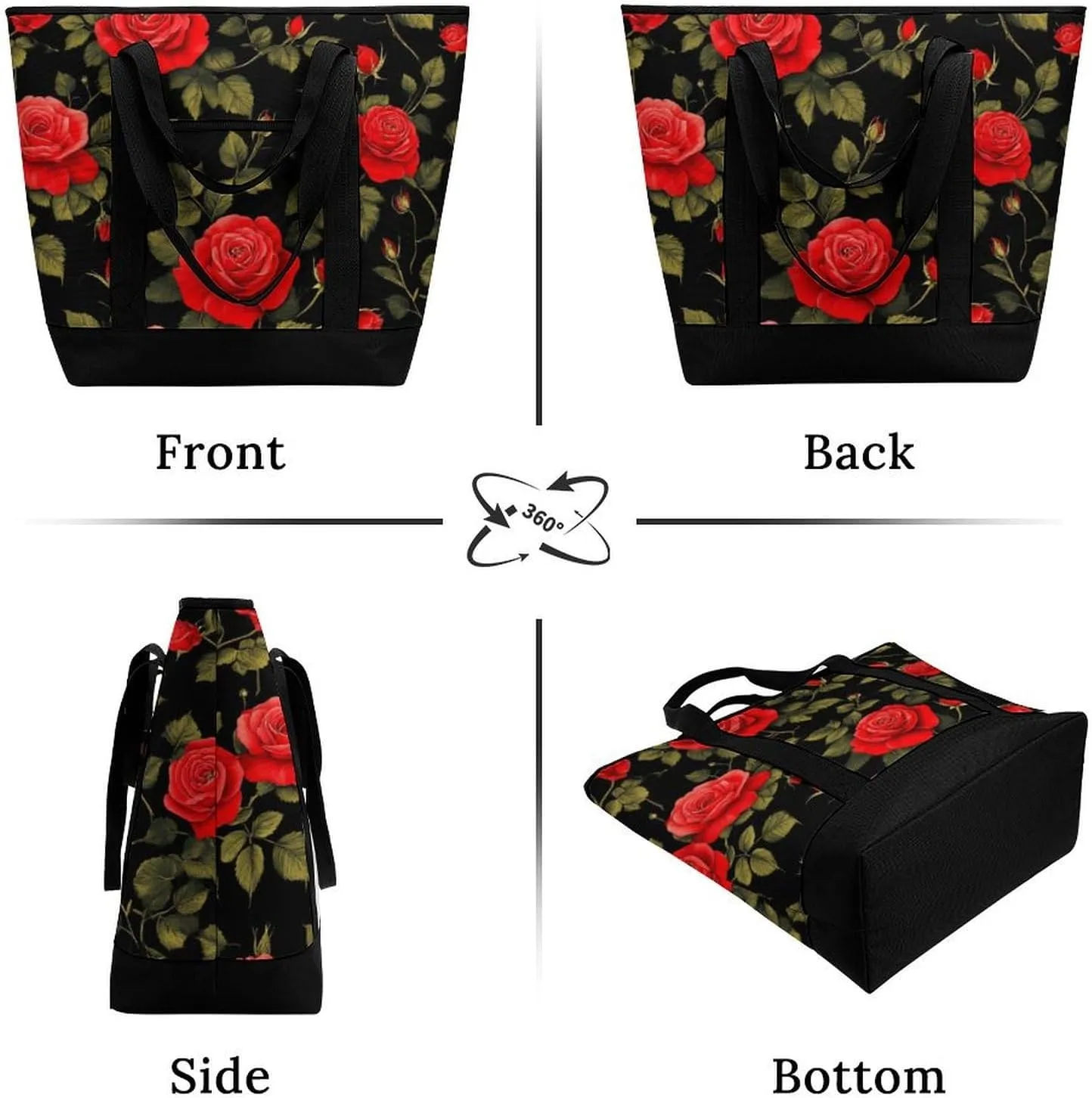 Women's Spacious Thermal Shoulder Bag Stylish Insulated Shopping Tote