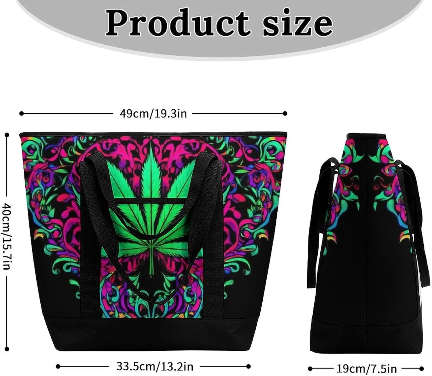 Women's Spacious Thermal Shoulder Bag Stylish Insulated Shopping Tote