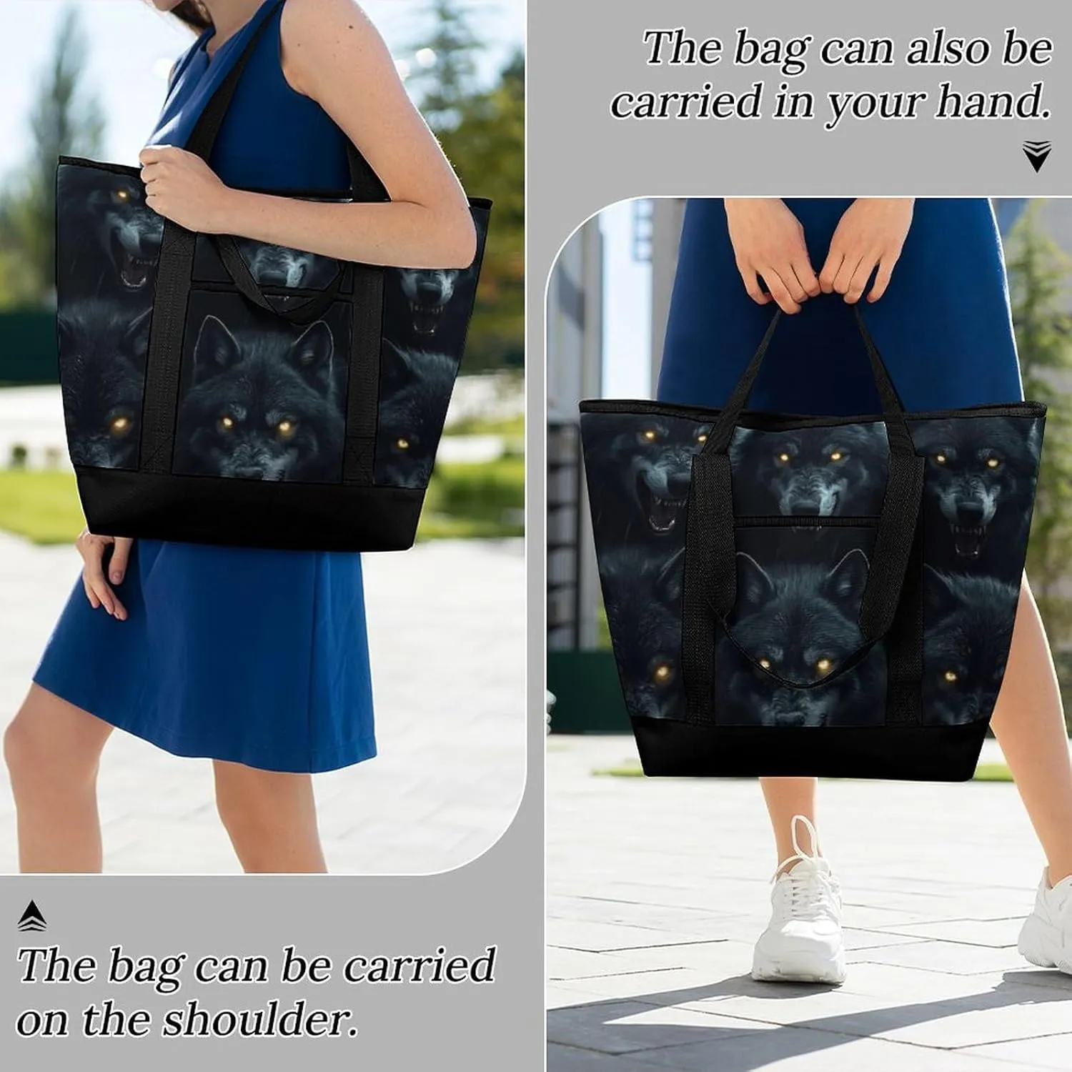 Women's Spacious Thermal Shoulder Bag Stylish Insulated Shopping Tote