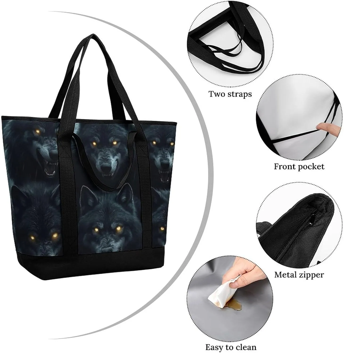 Women's Spacious Thermal Shoulder Bag Stylish Insulated Shopping Tote