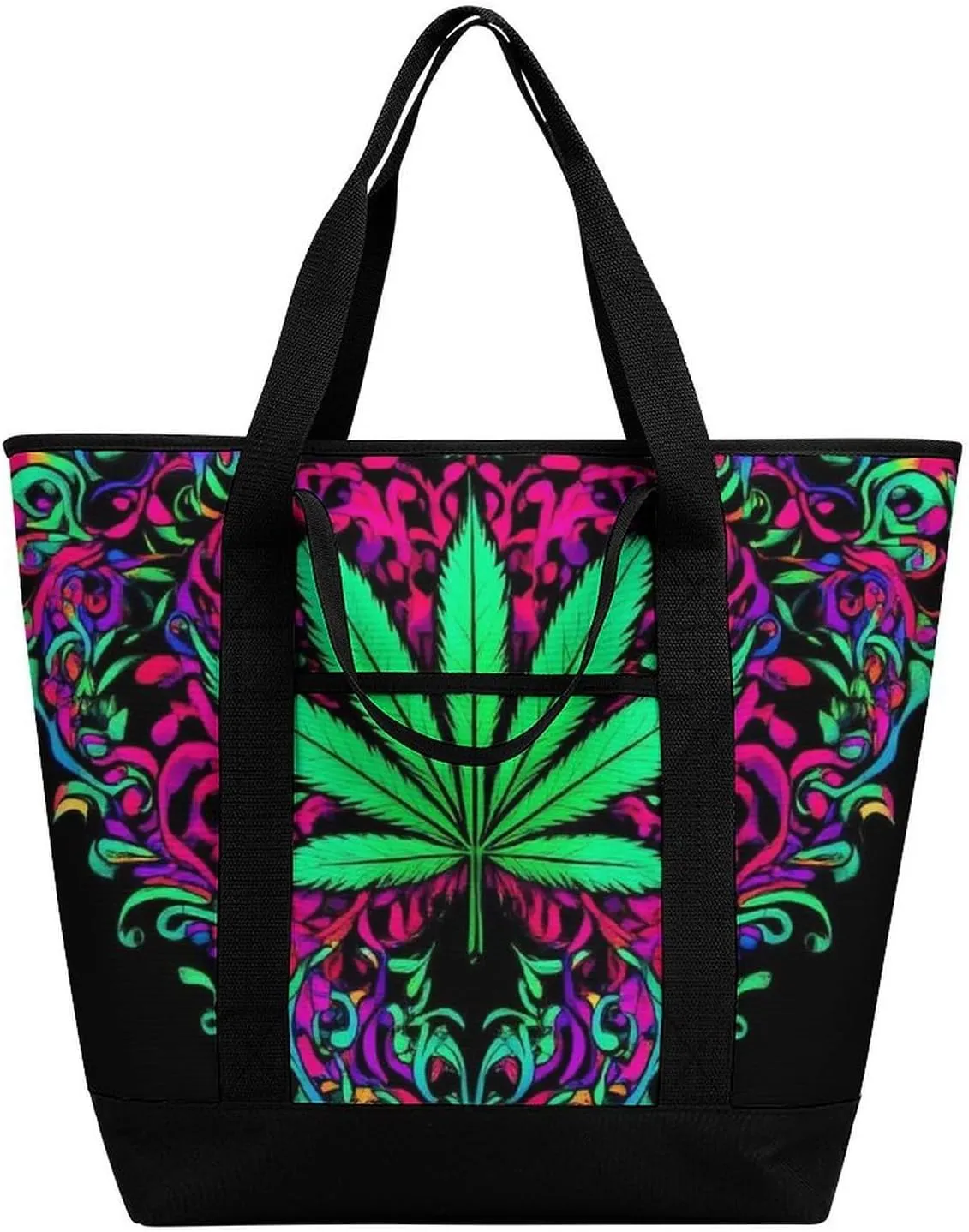 Women's Spacious Thermal Shoulder Bag Stylish Insulated Shopping Tote