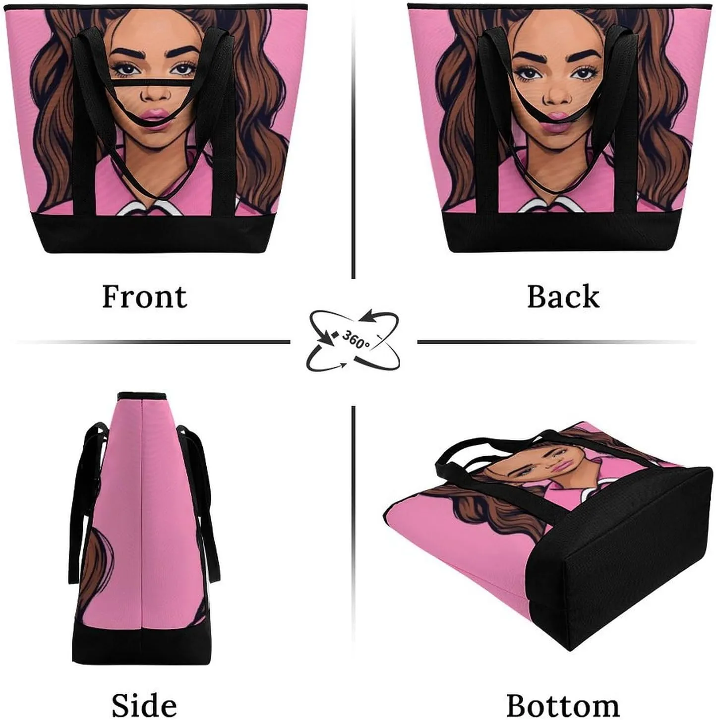 Women's Spacious Thermal Shoulder Bag Stylish Insulated Shopping Tote