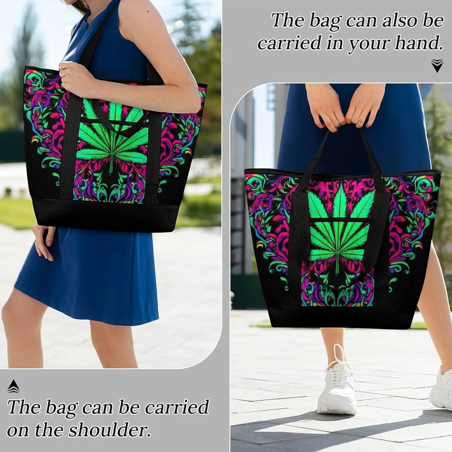 Women's Spacious Thermal Shoulder Bag Stylish Insulated Shopping Tote