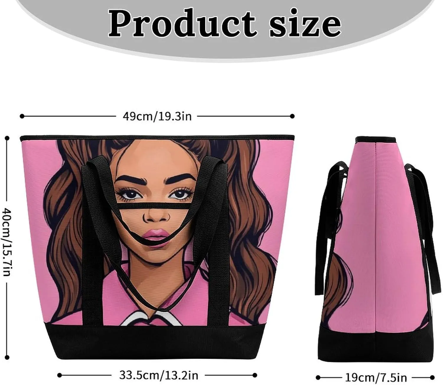 Women's Spacious Thermal Shoulder Bag Stylish Insulated Shopping Tote