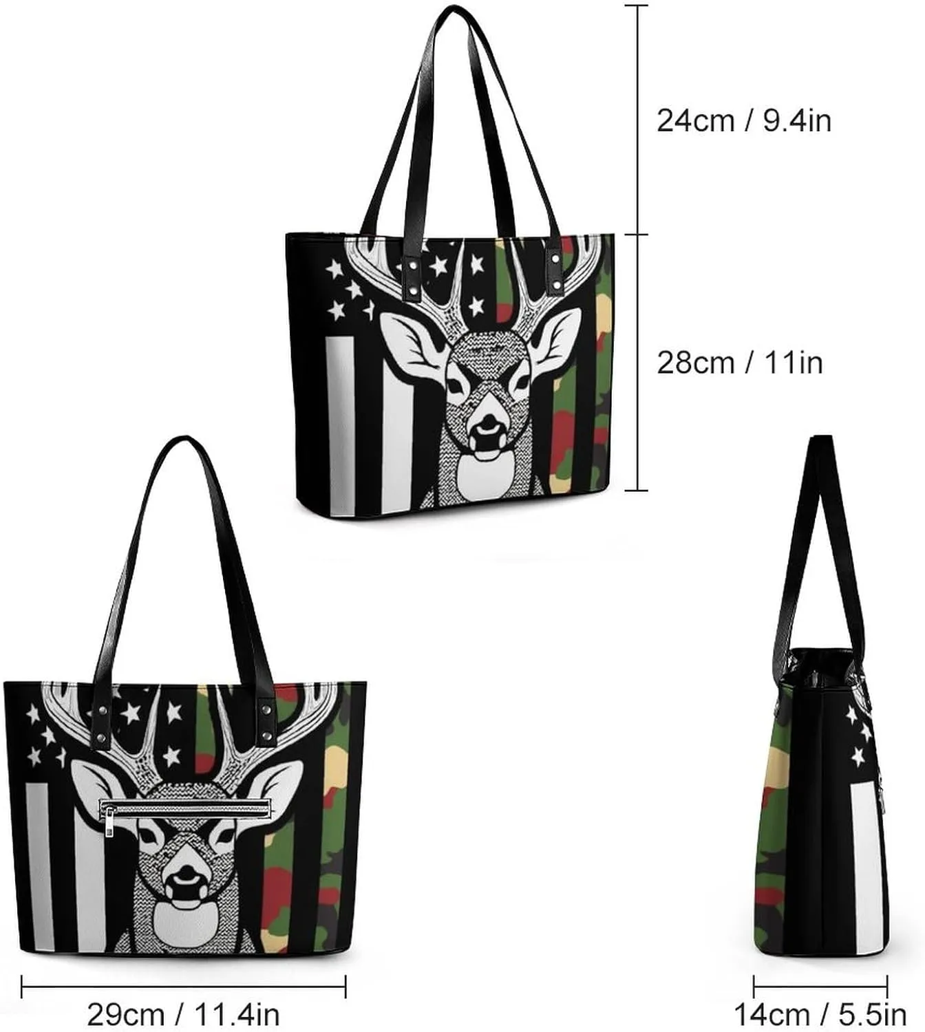 Women's Stylish Crossbody Bag PU Leather Shoulder Purse With Adjustable Strap