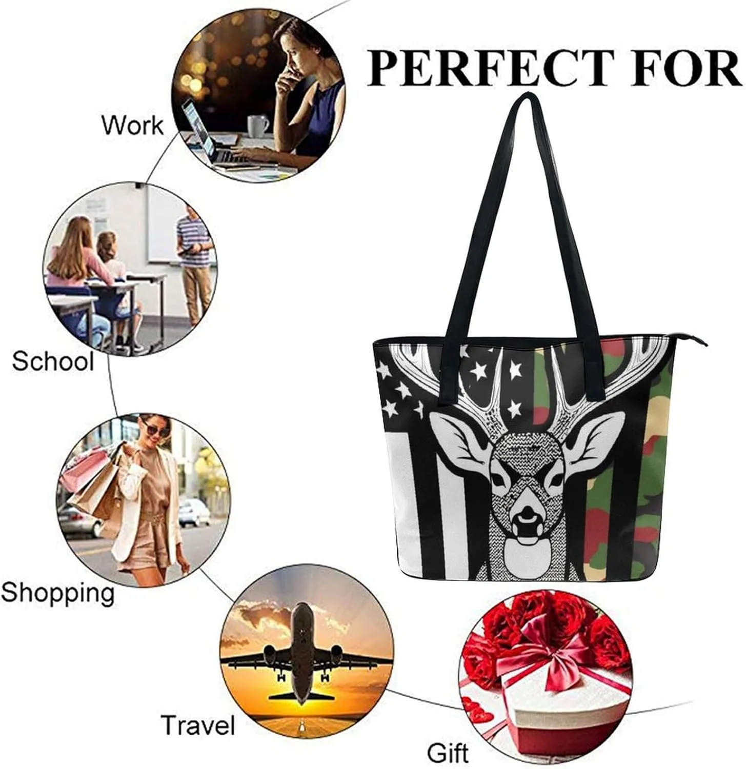 Women's Stylish Crossbody Bag PU Leather Shoulder Purse With Adjustable Strap