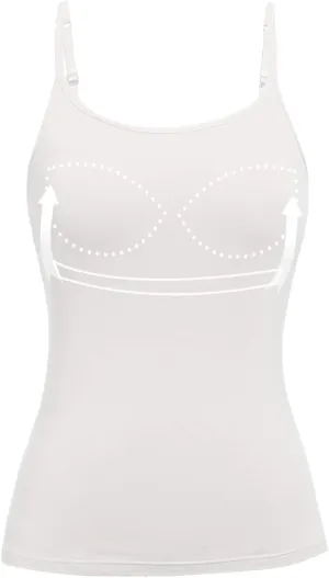 Womens Tank Tops Adjustable Strap Camisole with Built in Padded Bra Vest Sleeveless Layer Top 1/2/3 Packs