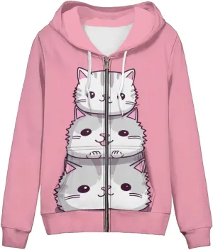 Womens Zip Up Hoodie Oversized Sweatshirt for Women Y2K Hoodies Fall Jackets