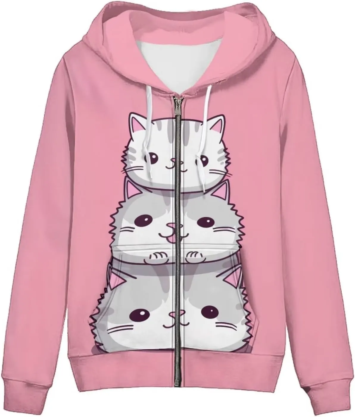 Womens Zip Up Hoodie Oversized Sweatshirt for Women Y2K Hoodies Fall Jackets