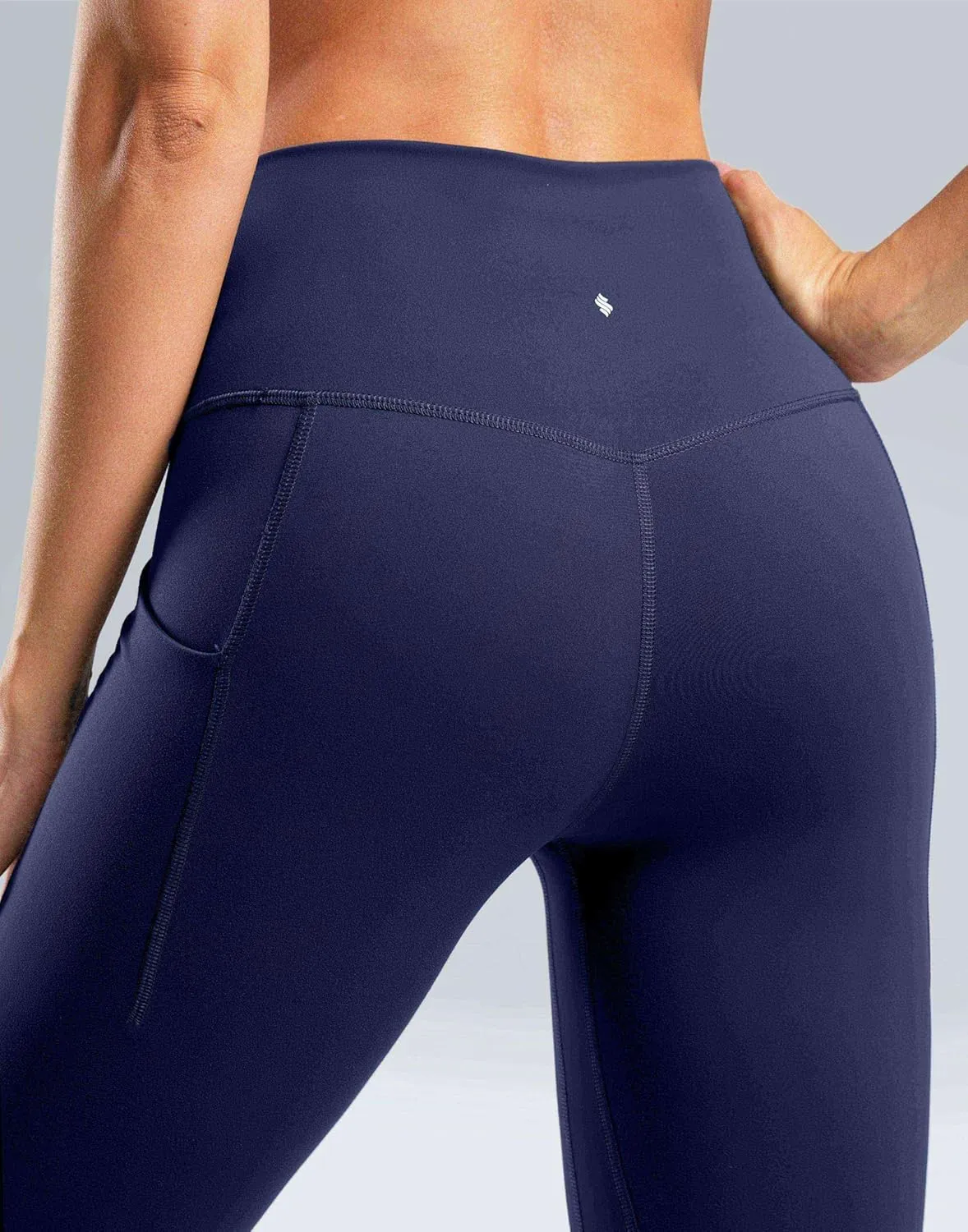 Workout Capri Leggings with Pockets for Women 21" 23" High Waist Buttery Soft Tummy Control Gym Athletic Yoga Pants