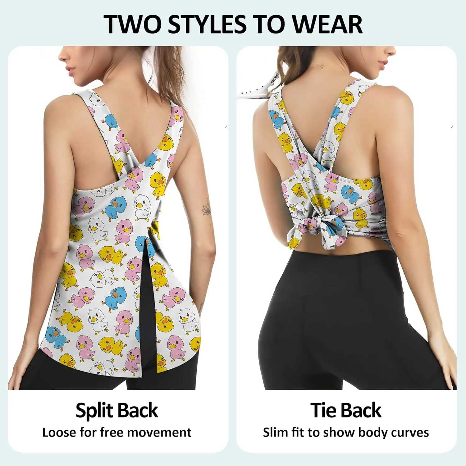 Workout Tank Tops for Women Yoga Tops Loose fit Womens Backless Sleeveless Open Back Running Muscle Tank Shirts